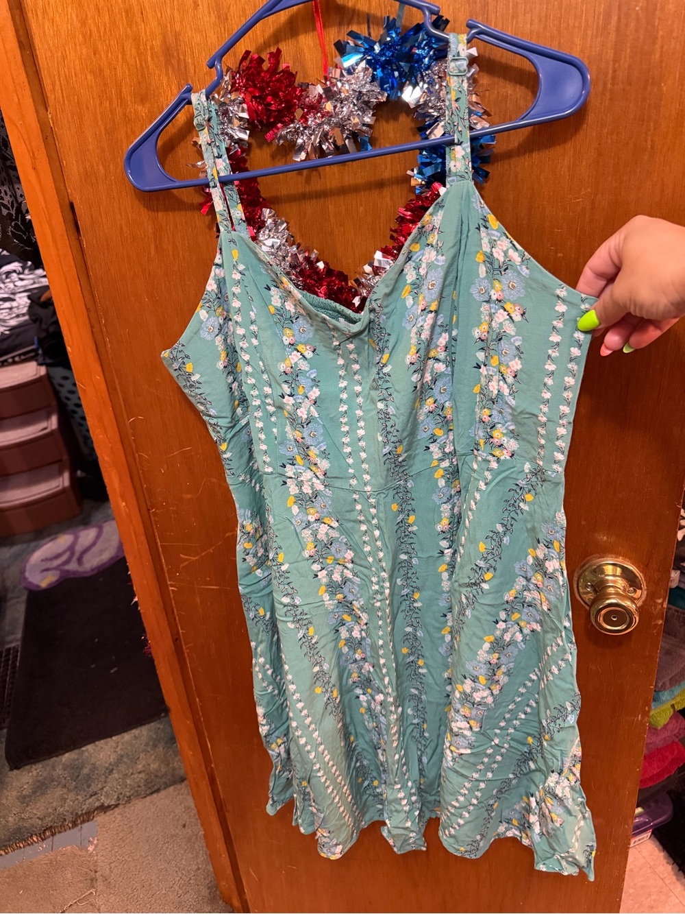 OLD NAVY Mint Green Floral Sundress XL
